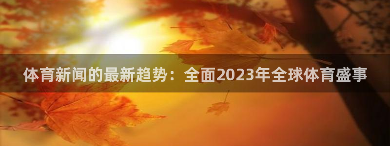 体育新闻的最新趋势：全面2023年全球体育盛事